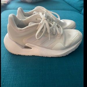 White adidas tennis shoes